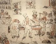 James Ensor Waiters and Cooks Playing Billiards,Emma Lambotte at the Billiard Table France oil painting artist